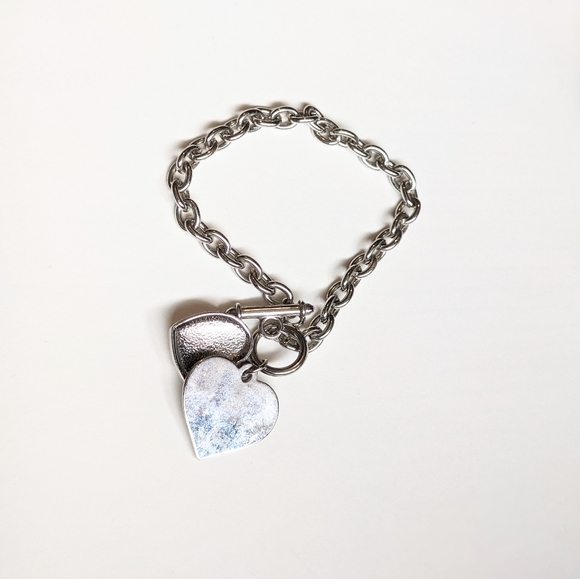 Pinkstix Silver Chain Bracelet with Hearts - Picture 5 of 13